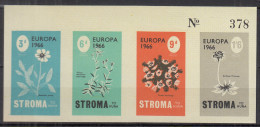 INSEL STROMA (Schottland), Nichtamtl. Briefmarken, Stroma To Huna, Block 4 Marken, Postfrisch **, Europa 1966, Pflanzen - Schotland