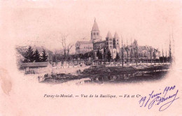 71 - Saone Et Loire -  PARAY Le MONIAL - Vue De La Basilique - Carte Precurseur - Paray Le Monial