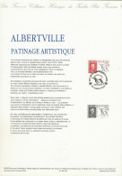 Document Officiel De La Poste  Timbre  2633  ALBERTVILLE   73  Savoie  Patinage Artistique - Documents De La Poste