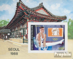 Zentralafrikanische Republik Block441B (kompl.Ausg.) Ungezähnt Postfrisch 1988 Olymp. Spiele 88, Seoul - Nuovi