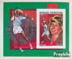 Zentralafrikanische Republik Block432B (kompl.Ausg.) Ungezähnt Postfrisch 1988 Steffi Graf - Neufs