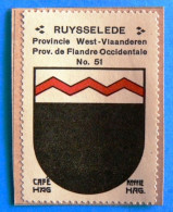 West-Vl N051 Ruysselede Beernem Timbre Vignette 1930 Café Hag Armoiries Blason écu TBE - Tea & Coffee Manufacturers