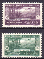 Gran Libano 1942 Posta Aerea Y.T.A80/81 **/MNH VF/F - Luchtpost