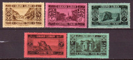 Gran Libano 1925 Segnatasse Y.T.11/15 */MH VF/F - Postage Due