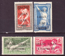 Gran Libano 1924 Y.T.18/21 */MH VF/F - Neufs