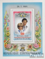 Zentralafrikanische Republik Block134 (kompl.Ausg.) Postfrisch 1981 Hochzeit Charles Diana - Nuevos