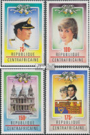 Zentralafrikanische Republik 753-756 (kompl.Ausg.) Postfrisch 1981 Hochzeit Charles Diana - Unused Stamps