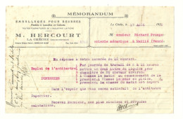 MAISON HERCOURT à LA CRECHE (DEUX SEVRES) / EMBALLAGES POUR BEURRES - INDUSTRIE LAITIERE - 1900 – 1949