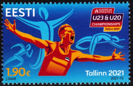 ESTONIA 2021-13 Sport EUROPA: European Athletics Championships, MNH - Europese Gedachte