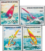 Kongo (Brazzaville) 917-920 (kompl.Ausg.) Postfrisch 1983 Windsurfen - Mint/hinged