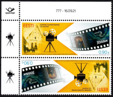 ESTONIA 2021-17 ART Movie Cinema: 1st Film Screening - 125. CORNER TB Pair, MNH - Film