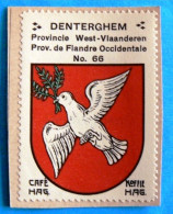 West-Vl N066 Denterghem Dentergem Timbre Vignette 1930 Café Hag Armoiries Blason écu TBE - Thee & Koffie