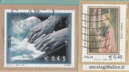 USATI ITALIA 2004 - Ref.0948A "SISTEMA DI LETTURA LOUIS BRAILLE" Serie Di 2 Val. - - 2001-10: Oblitérés