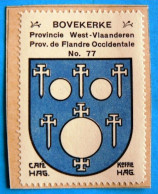 West-Vl N077 Bovekerke Koekelare Timbre Vignette 1930 Café Hag Armoiries Blason écu TBE - Tè & Caffè