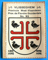 West-Vl N093 Vlisseghem Vlissegem De Haan Le Coq Timbre Vignette 1930 Café Hag Armoiries Blason écu TBE - Té & Café