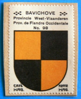 West-Vl N098 Bavikhove Harelbeke Timbre Vignette 1930 Café Hag Armoiries Blason écu TBE - Thee & Koffie