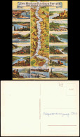 Ansichtskarte  Landkarten Und Mehrbild Ansichtskarte Rhein (Fluss) Rhin 1966 - Cartes Géographiques