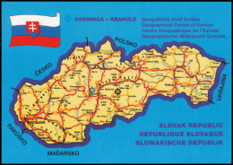 Slowenien Slovenija Landkarten Ansichtskarte Slovakia Slovenska 1993 - Slovenia