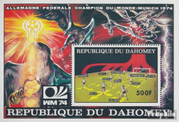 Dahomey Block49A (kompl.Ausg.) Postfrisch 1974 Fußball - Bénin – Dahomey (1960-...)