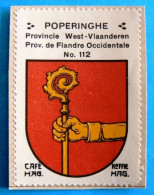 West-Vl N112 Poperinghe Poperinge Timbre Vignette 1930 Café Hag Armoiries Blason écu TBE - Té & Café