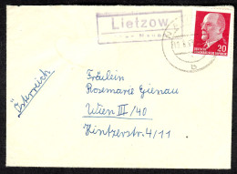 LIETZOW über NAUEN 1963 LANDPOSTSTEMPEL Blau 20Pf-Ulbricht Brf Bedarf Ausland > Wien - Cartas & Documentos