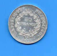 Monnaie France Pièce  Argent 1975 - 50 Francs Hercule (ref 1975.1) - 50 Francs