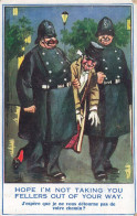 Thème Police * CPA Illustrateur Policier Policiers Policeman , Alcool Alcoolique Alcoolisme Ivrogne - Polizei - Gendarmerie