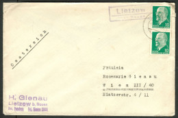 LIETZOW über NAUEN Havelland 1963 LANDPOSTSTEMPEL Blau 2x 10Pf-Ulbricht Brf Bedarf Ausland > Wien - Briefe U. Dokumente