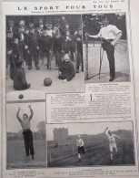 1907 LE SPORT POUR TOUS - ESTROPIÉS OU VIEILLARD - FOOTBALL CULS DE JATTE - TENNIS UNIJAMBISTE - LA VIE AU GRAND AIR - 1900 - 1949