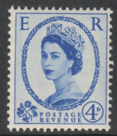 GB Scott 298 - SG521, 1952 Elizabeth II 4d Wilding MH* - Unused Stamps