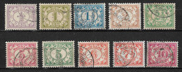 SURINAME 1913-31 Type Cijfer 10 Waarden Uit De Serie NVPH 69/73-77-78-81-83-86 - Suriname ... - 1975