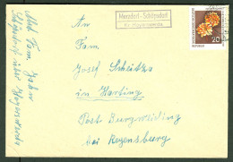 MERZDORF über COTTBUS 1965 LANDPOSTSTEMPEL Blau GANZSACHE 10Pf-Ulbricht Bedarf Ausland > Helmstedt - Postkaarten - Gebruikt