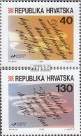 Kroatien 213-214 (kompl.Ausg.) Postfrisch 1992 Kroatische Sprache - Croatia