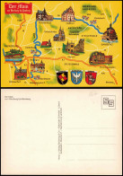 Landkarten Ansichtskarte Der Main Von Würzburg Bis Bamberg 1978 - Cartes Géographiques