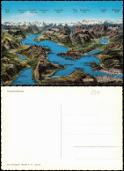 Ansichtskarte Luzern Lucerna Vierwaldstättersee Landkarten Ansichtskarte 1982 - Autres & Non Classés