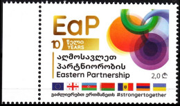 GEORGIA 2020-03 EUROPA: EU Eastern Partnership Initiative - 10. Flags, MNH - Europäischer Gedanke