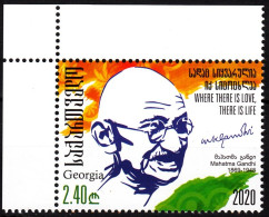 GEORGIA 2020-07 Famous People. M. Gandhi - 150. Stateman, Indian Leader. CORNER, MNH - Mahatma Gandhi