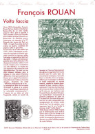 2730 Document Officiel    François Rouan  Volta Faccia  Paris 75  9 Novembre 1991 - Documenti Della Posta