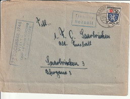 Saarbrücken,    Gebühr Bezahlt Stempel, Stempel Besuch General König , An U.v, Fußballvereinen - Sonstige & Ohne Zuordnung