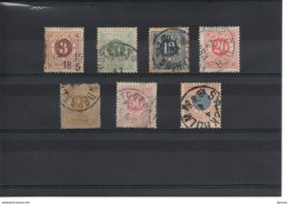 SUEDE 1872 Dentélé 13 A Yvert  16 + 18 +  20-22 + 24 + 26 Oblitéré, Used Cote :65 Euros - Used Stamps