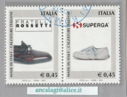 USATI ITALIA 2004 - Ref.0952B "MADE IN ITALY - CALZATURE ITALIANE" 2 Val. In Coppia - - 2001-10: Oblitérés