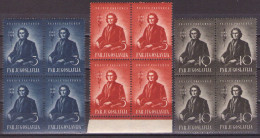 Yugoslavia 1949 France Presern, Mi 567-569 - MNH**VF - Nuovi