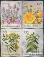 Makedonien 743-746 Viererblock (kompl.Ausg.) Postfrisch 2015 Flora - Makedonien