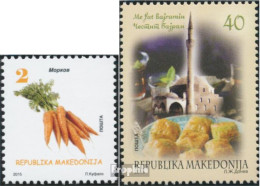 Makedonien 735,736 (kompl.Ausg.) Postfrisch 2015 Gemüse, Fastenbrechen - Macedonie