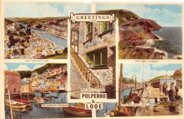 CPA / ANGLETERRE / CPA A SYSTEME DE DEPLIANT / SOUVENIR DE POLPERRO AND LOOE - Scilly Isles