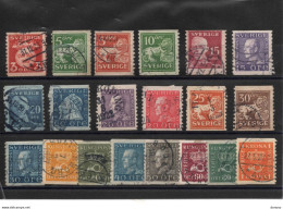 SUEDE 1920 Yvert 122-124 + 126-132 + 134-139 + 141-142 + 144-145 Oblitéré, Used Cote : 7,70 Euros - Used Stamps