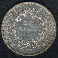 Frankreich, 10 Francs 1965, Herkules, Silber, UNC Toned - 10 Francs