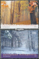 Makedonien 593-594 (kompl.Ausg.) Postfrisch 2011 Europa - Der Wald - Macedonië