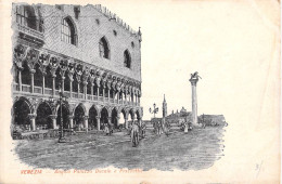 26711 " VENEZIA-ANGOLO PALAZZO DUCALE E PIAZZETTA " ANIMATA-VERA FOTO-CART. POST. NON SPED. - Venezia