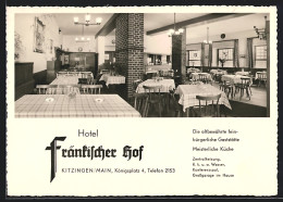 AK Kitzingen /Main, Hotel Fränkischer Hof, Königsplatz 4  - Kitzingen